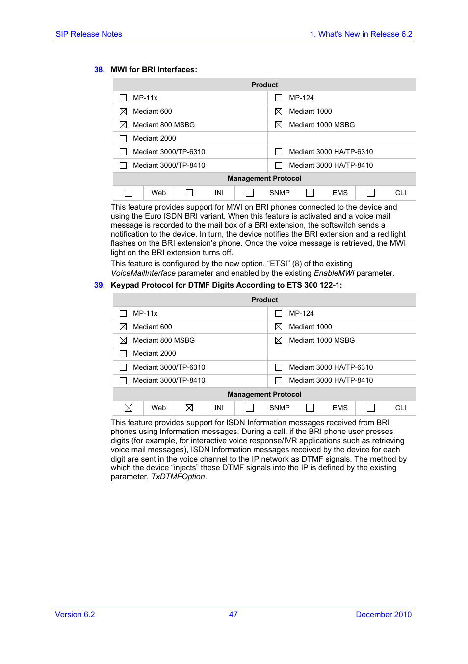 AudioCodes MEDIAPACK VERSION 6.2 User Manual | Page 47 / 178