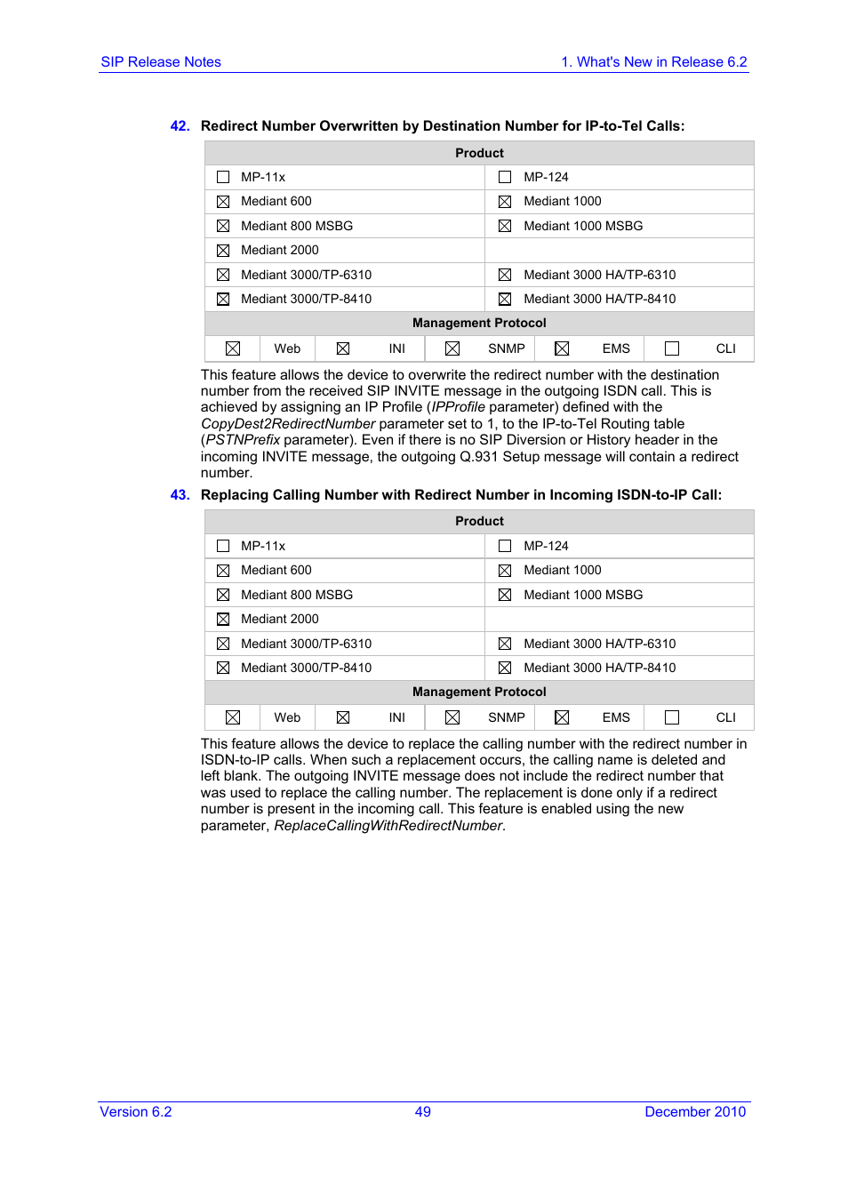 AudioCodes MEDIAPACK VERSION 6.2 User Manual | Page 49 / 178