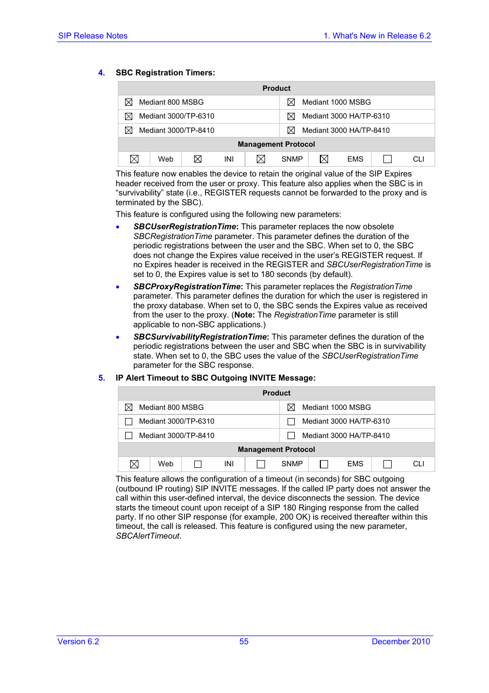 AudioCodes MEDIAPACK VERSION 6.2 User Manual | Page 55 / 178