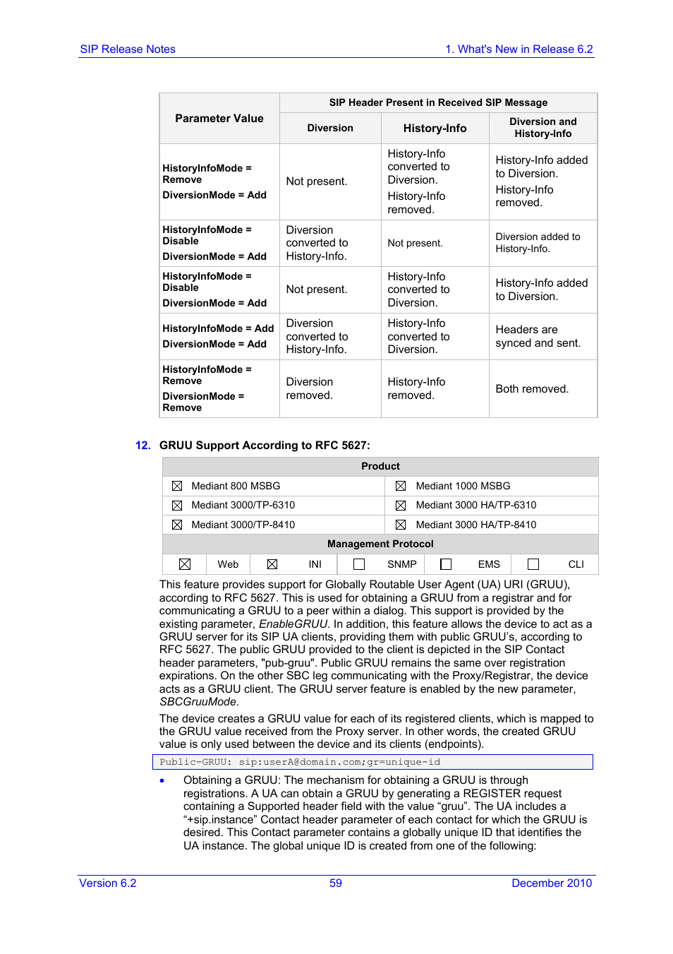 AudioCodes MEDIAPACK VERSION 6.2 User Manual | Page 59 / 178