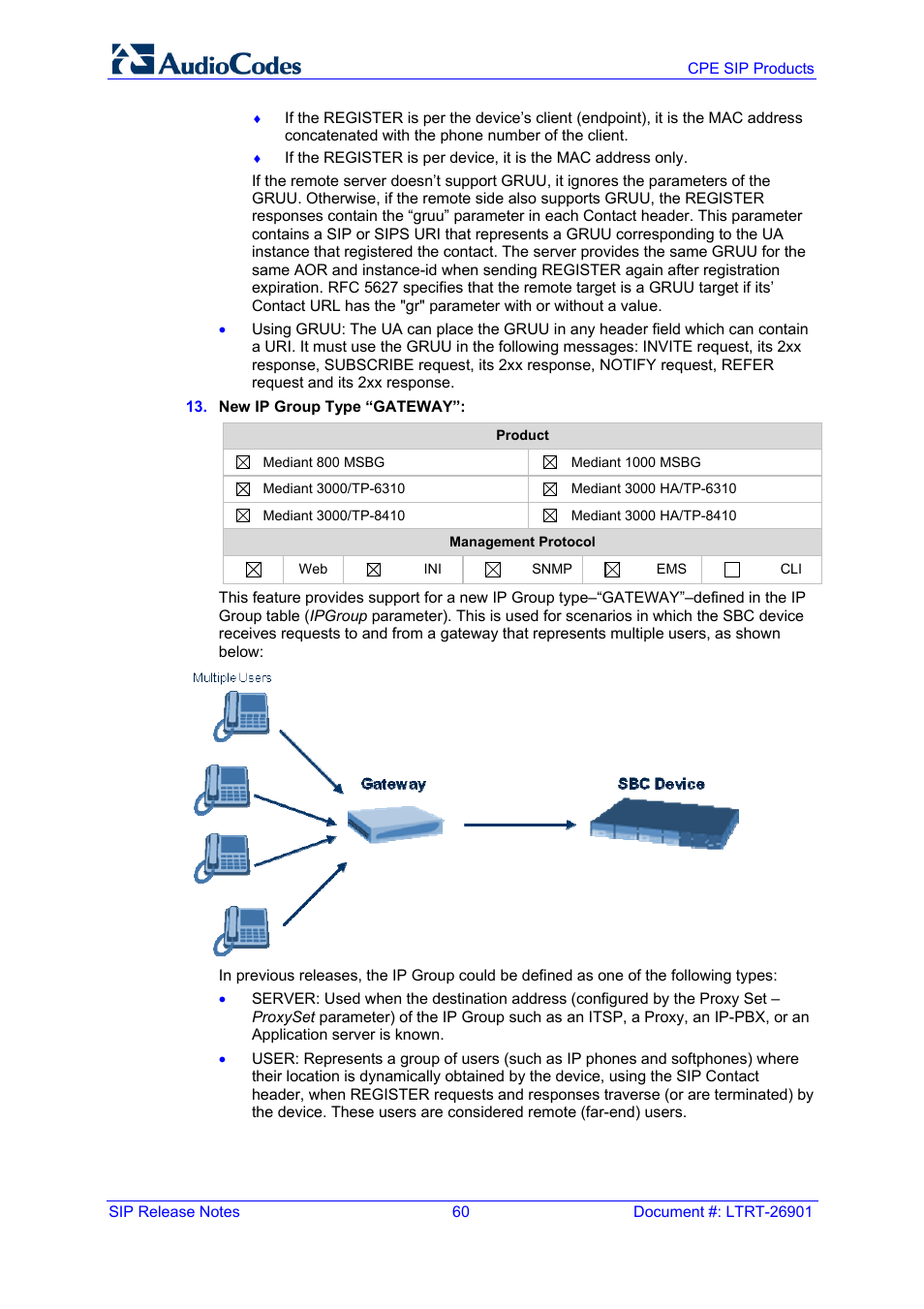 AudioCodes MEDIAPACK VERSION 6.2 User Manual | Page 60 / 178