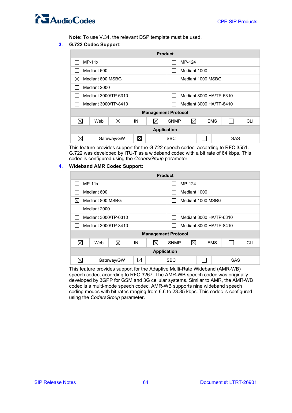 AudioCodes MEDIAPACK VERSION 6.2 User Manual | Page 64 / 178