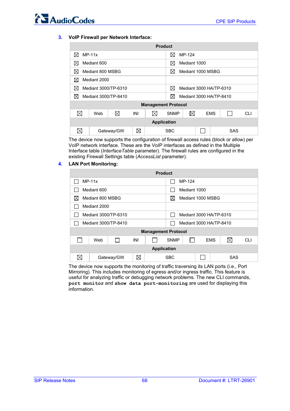 AudioCodes MEDIAPACK VERSION 6.2 User Manual | Page 68 / 178