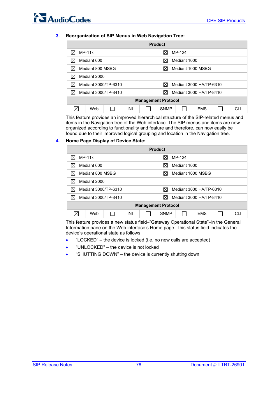 AudioCodes MEDIAPACK VERSION 6.2 User Manual | Page 78 / 178