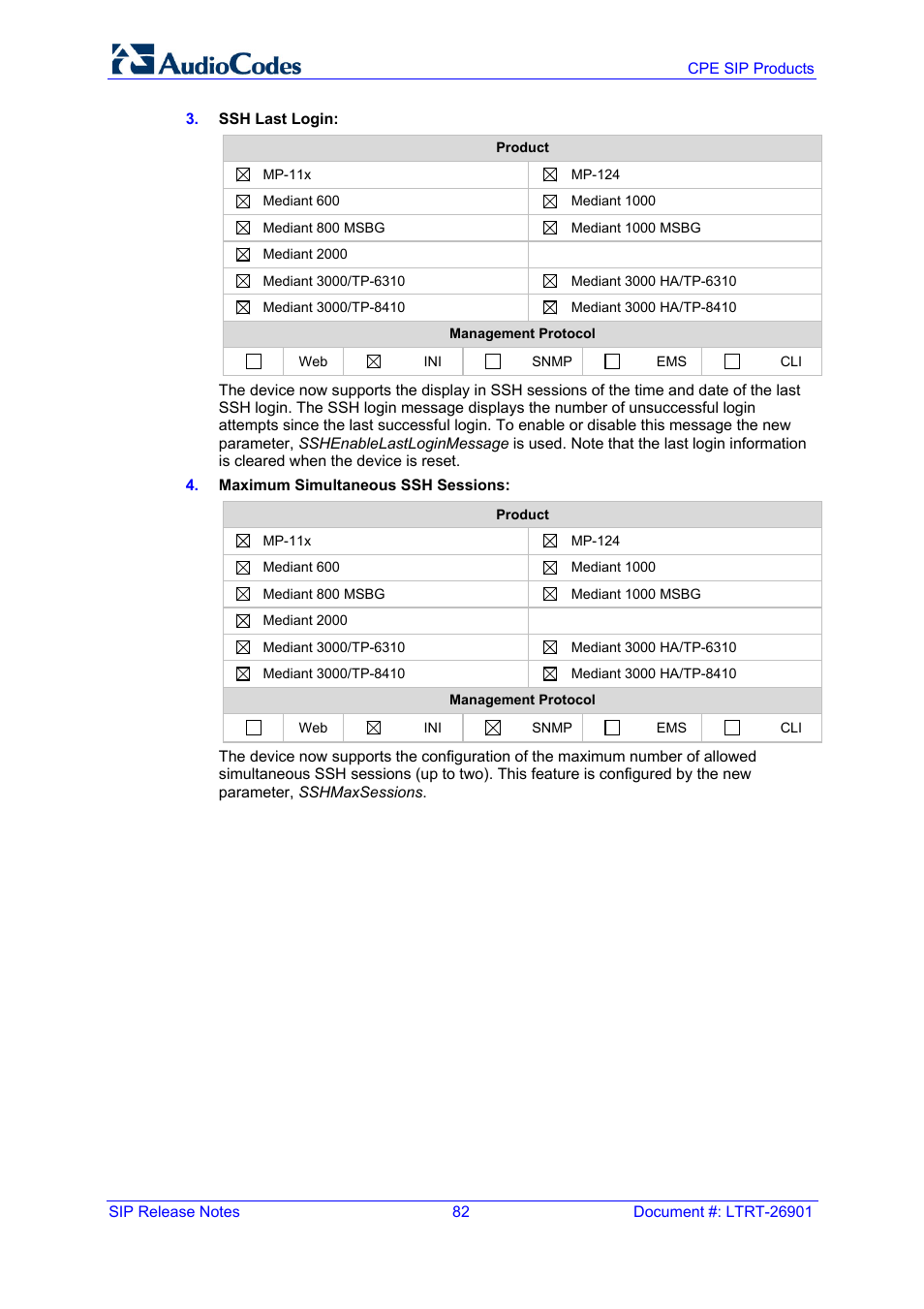 AudioCodes MEDIAPACK VERSION 6.2 User Manual | Page 82 / 178