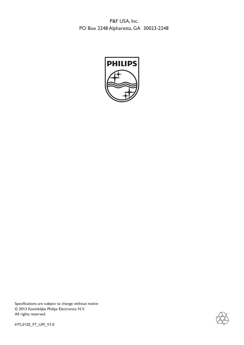 Philips HTL5120-F7 User Manual | Page 21 / 21
