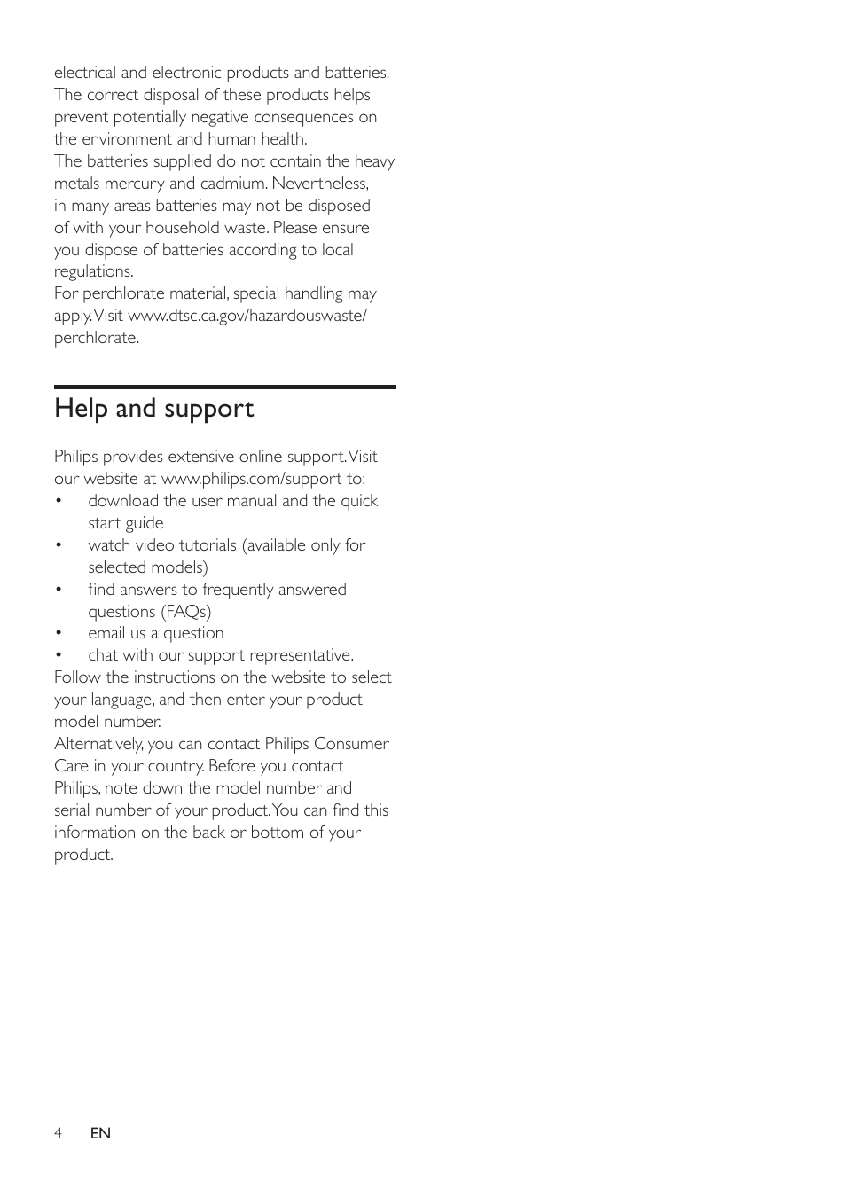 Help and support | Philips HTL5120-F7 User Manual | Page 6 / 21