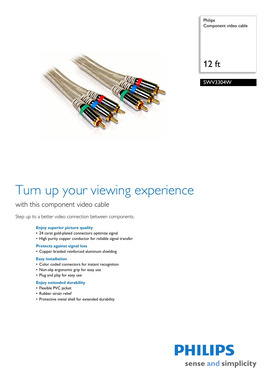 Philips SWV3304W-27 User Manual | 2 pages