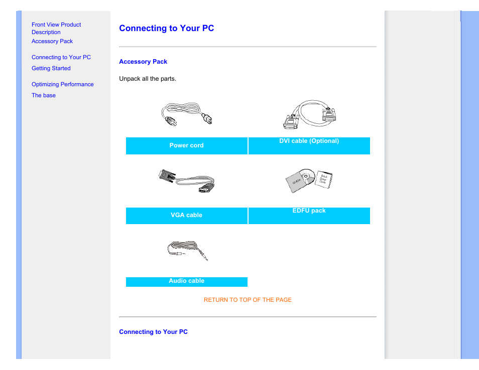 Connecting to your pc | Philips 220BW9CB-27 User Manual | Page 71 / 122