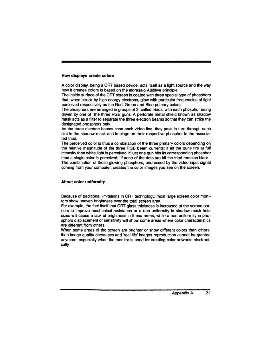 How displays create colors, About color uniformity | Philips LP2PB201CS User Manual | Page 28 / 34