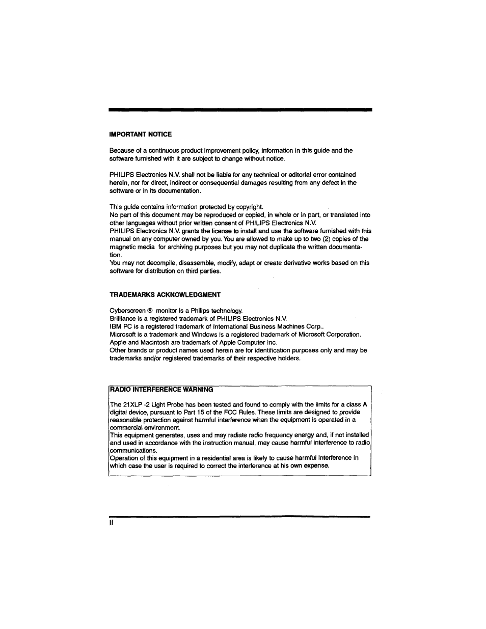 Important notice | Philips LP2PB201CS User Manual | Page 3 / 34