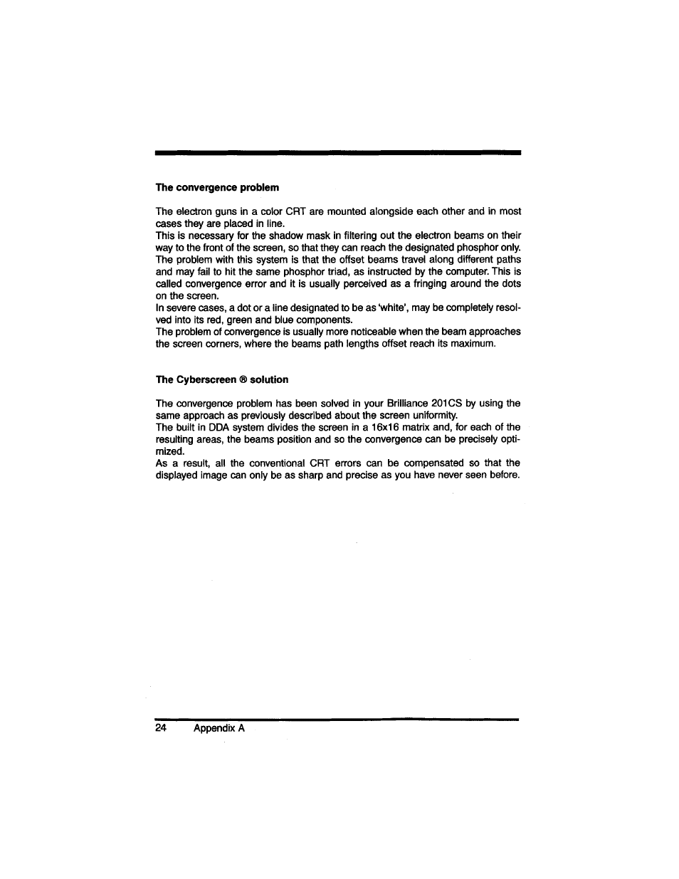 The convergence problem, The cyberscreen ® solution | Philips LP2PB201CS User Manual | Page 31 / 34