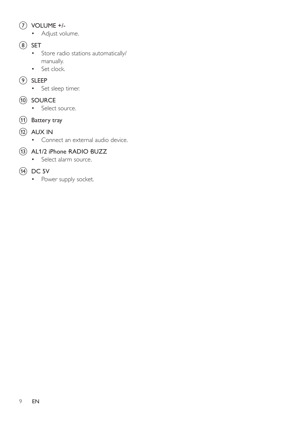 Philips AJ7030DG-37 User Manual | Page 9 / 21