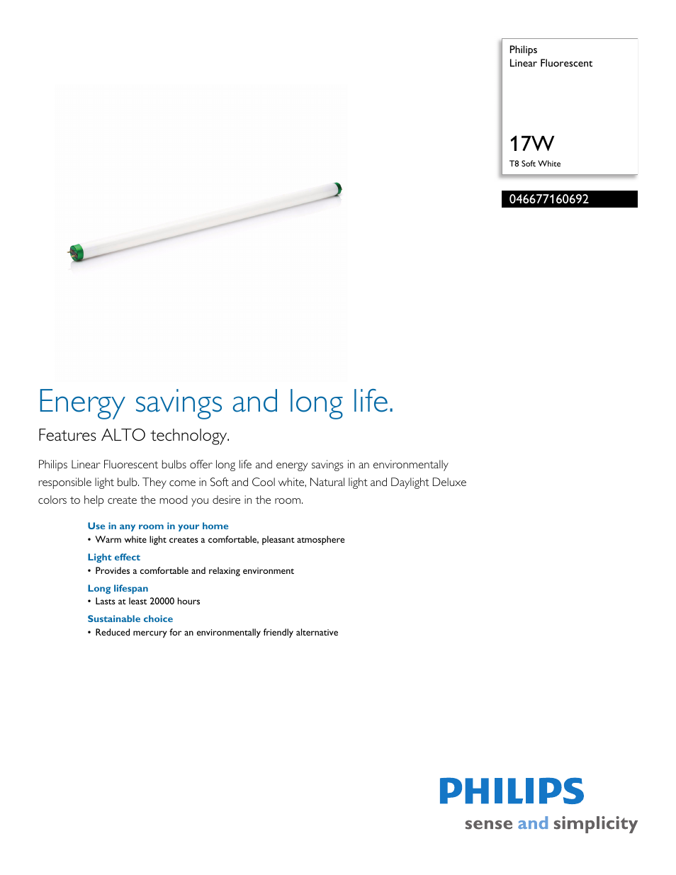 Philips 046677160692 User Manual | 2 pages
