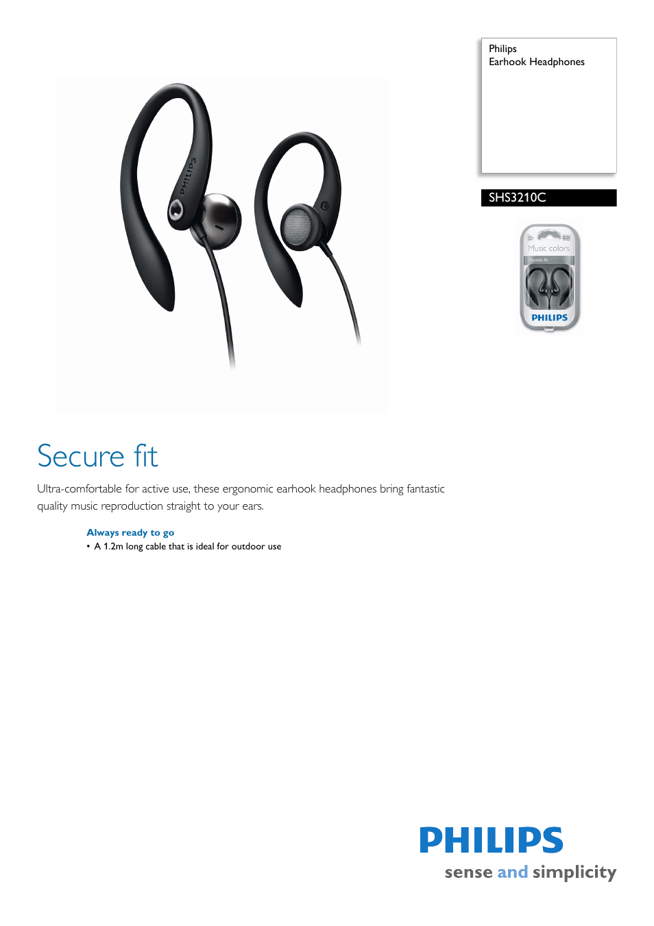 Philips SHS3210C-28 User Manual | 2 pages