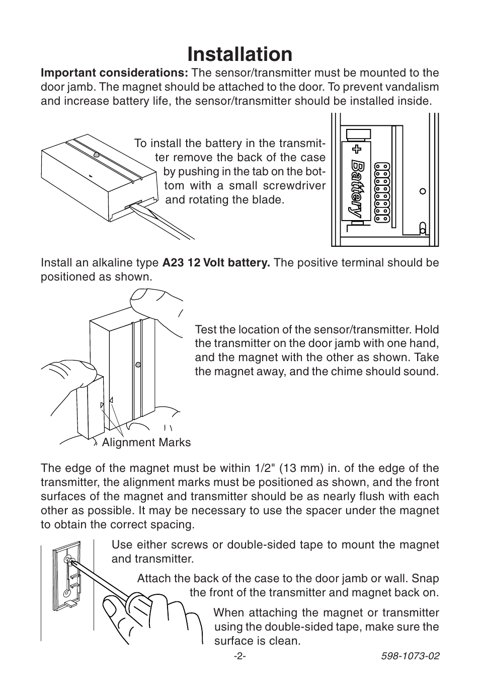 Installation | Ace Hardware 3003530 (AC-6168) User Manual | Page 2 / 8