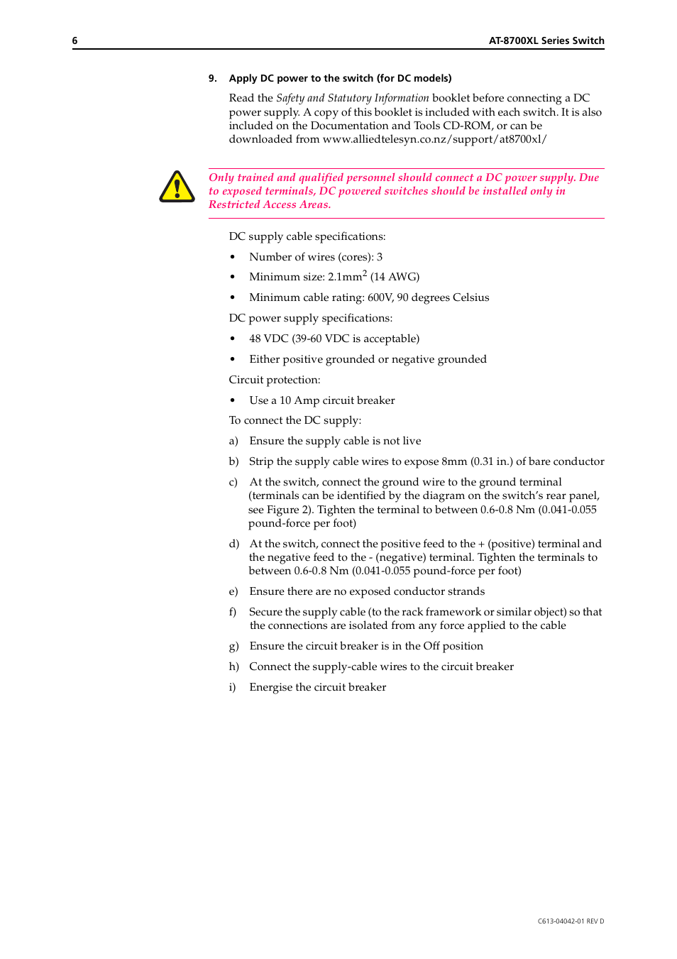 Allied Telesis AT-8700XL Series Switch User Manual | Page 6 / 10