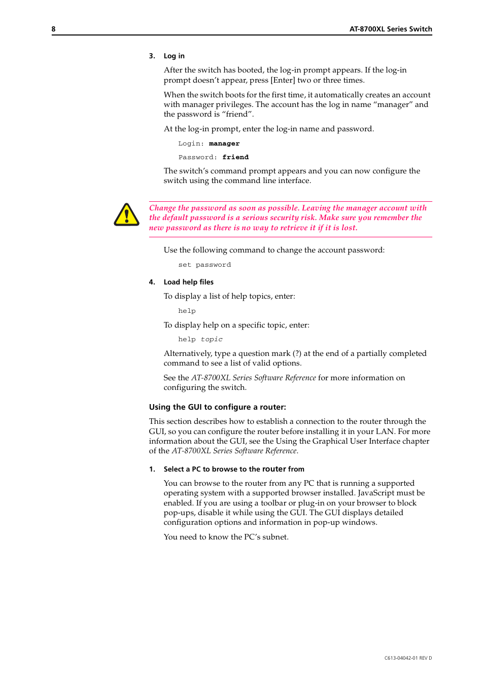 Allied Telesis AT-8700XL Series Switch User Manual | Page 8 / 10
