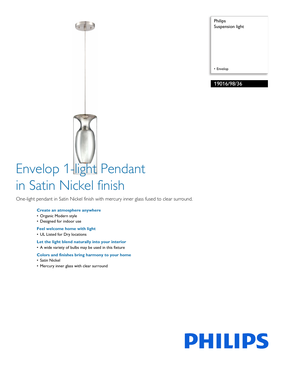 Philips 190169836 User Manual | 2 pages
