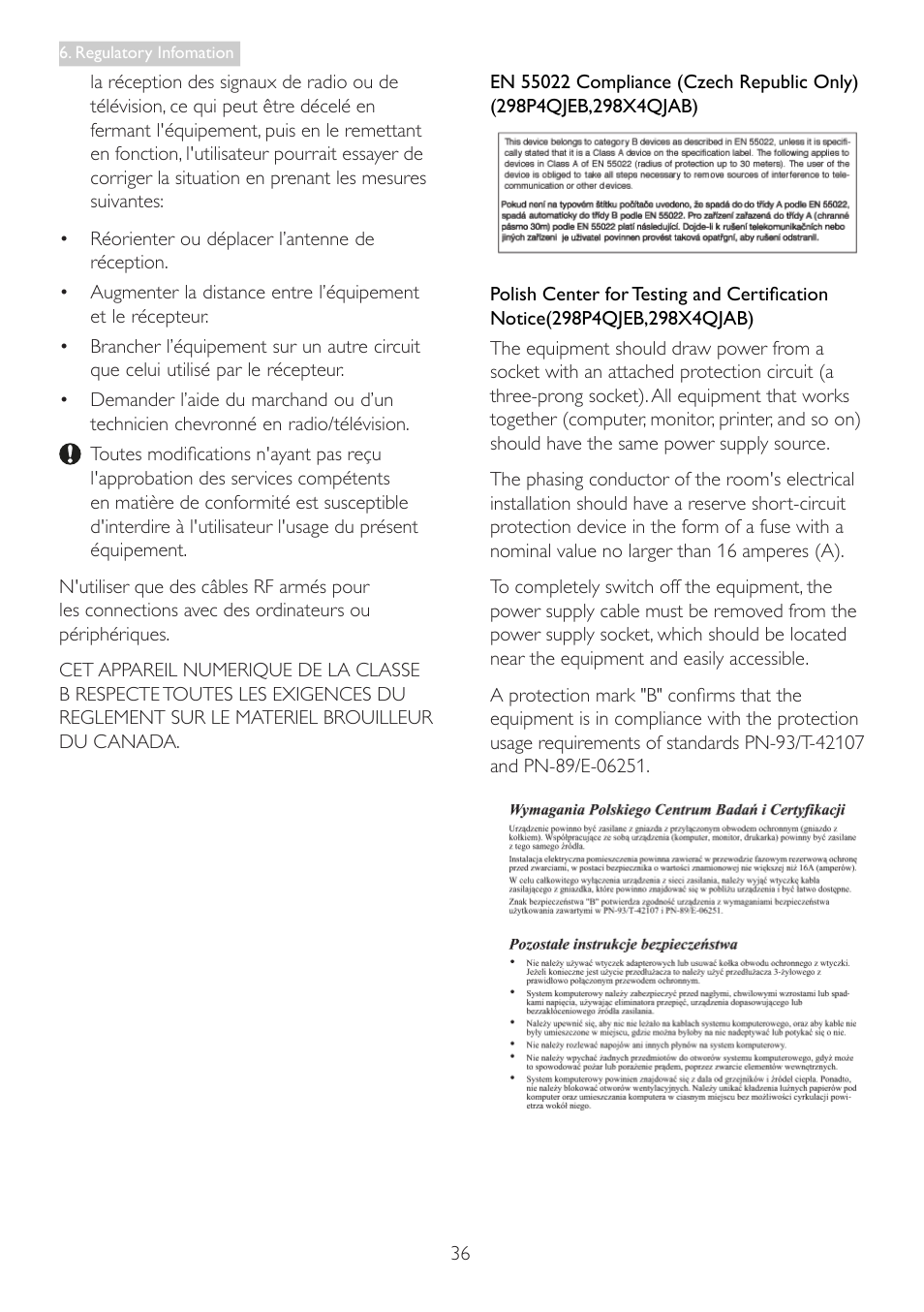 Philips 298P4QJEB-00 User Manual | Page 38 / 53