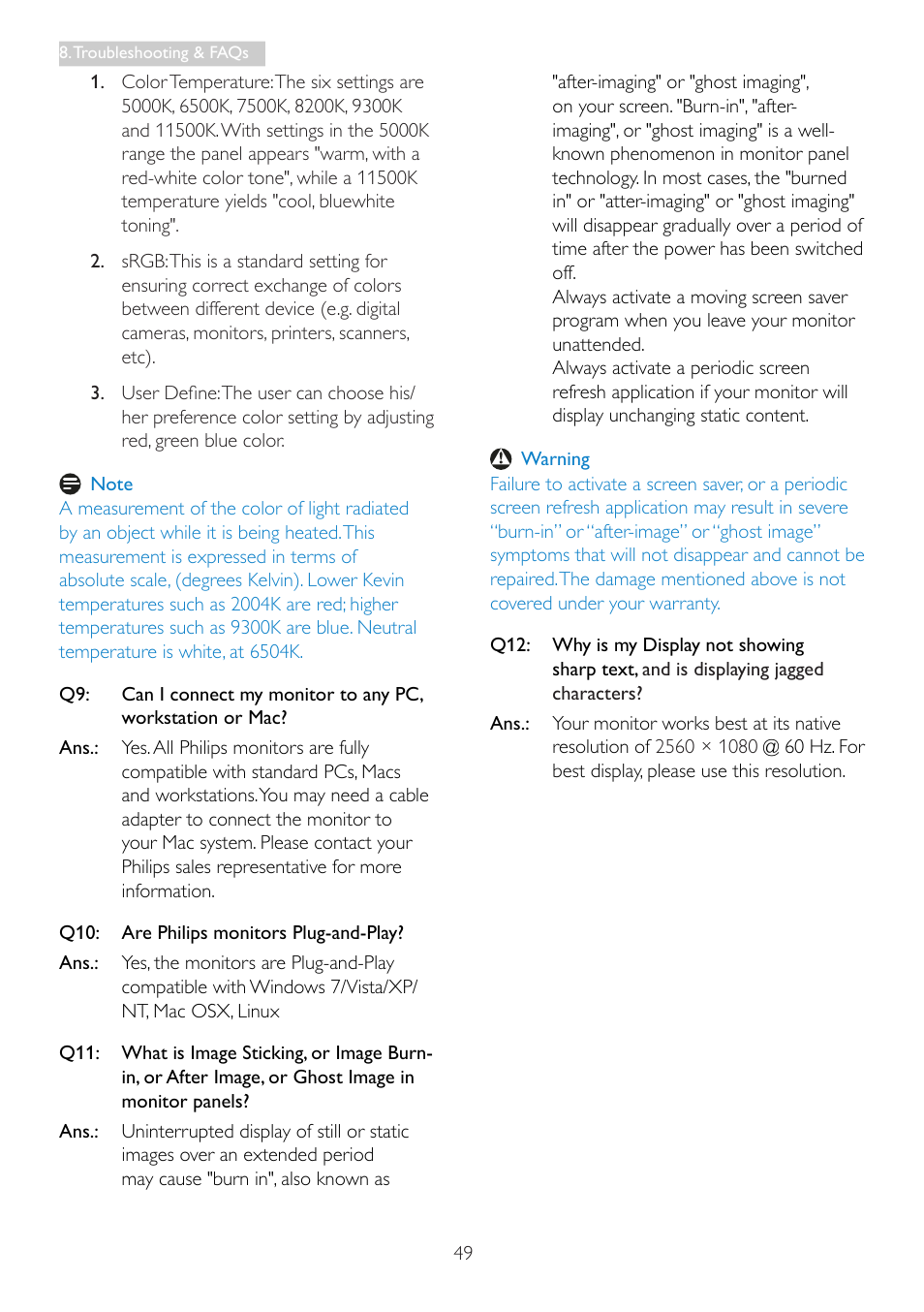 Philips 298P4QJEB-00 User Manual | Page 51 / 53