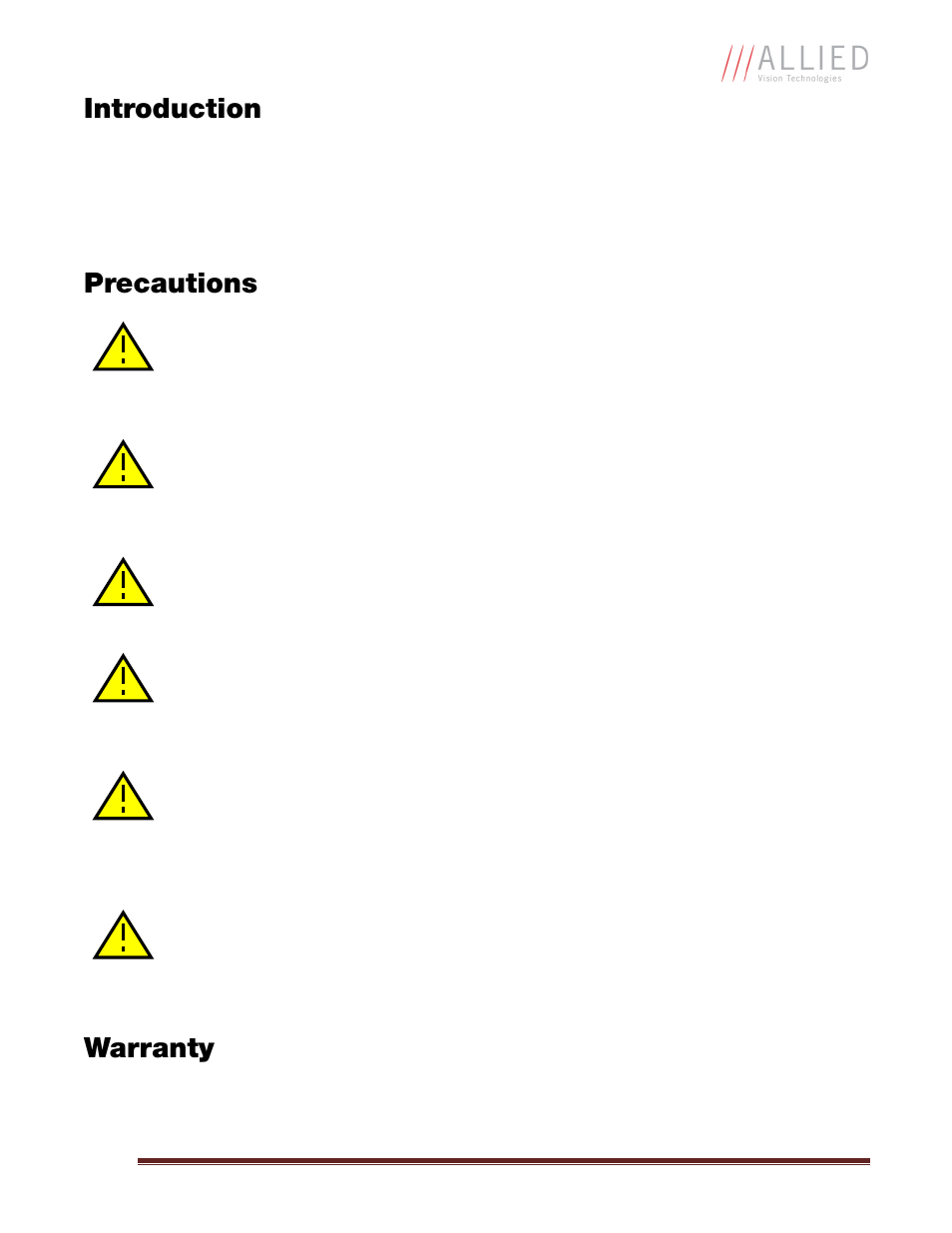 Introduction, Precautions, Warranty | Allied International GX3300 User Manual | Page 5 / 35