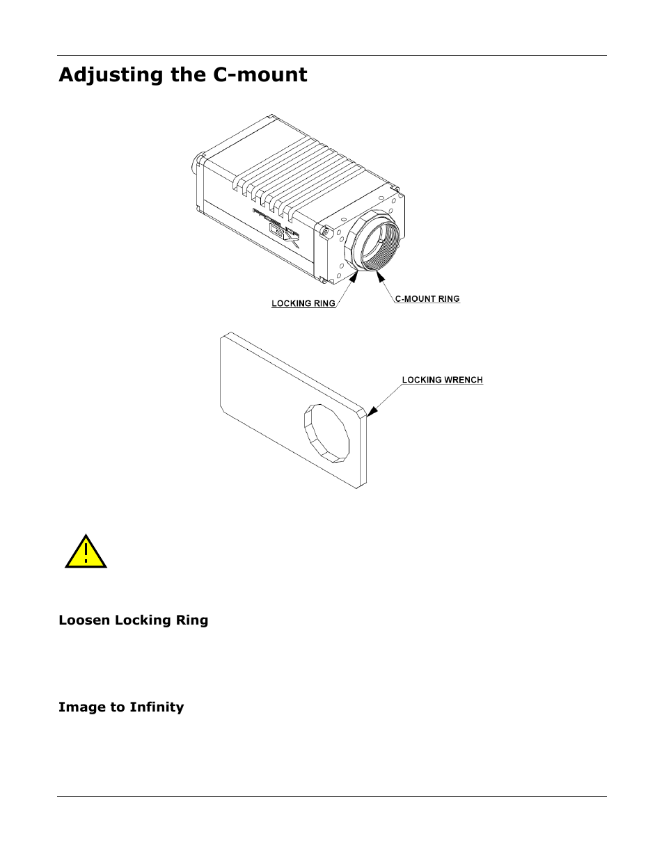 Adjusting the c-mount | Allied International GX1660C User Manual | Page 14 / 41