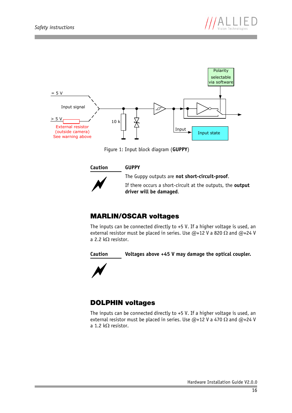 Marlin/oscar voltages, Dolphin voltages, Marlin/oscar voltages dolphin voltages | Allied International Home Security System User Manual | Page 16 / 63