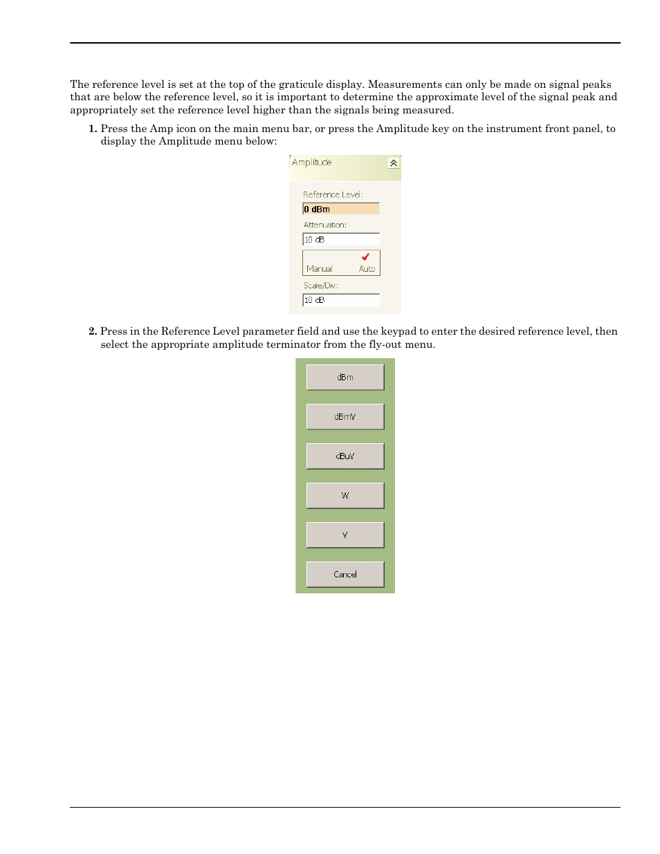 Setting the reference level, Setting the reference level -5 | Anritsu Series MS278XB User Manual | Page 161 / 276