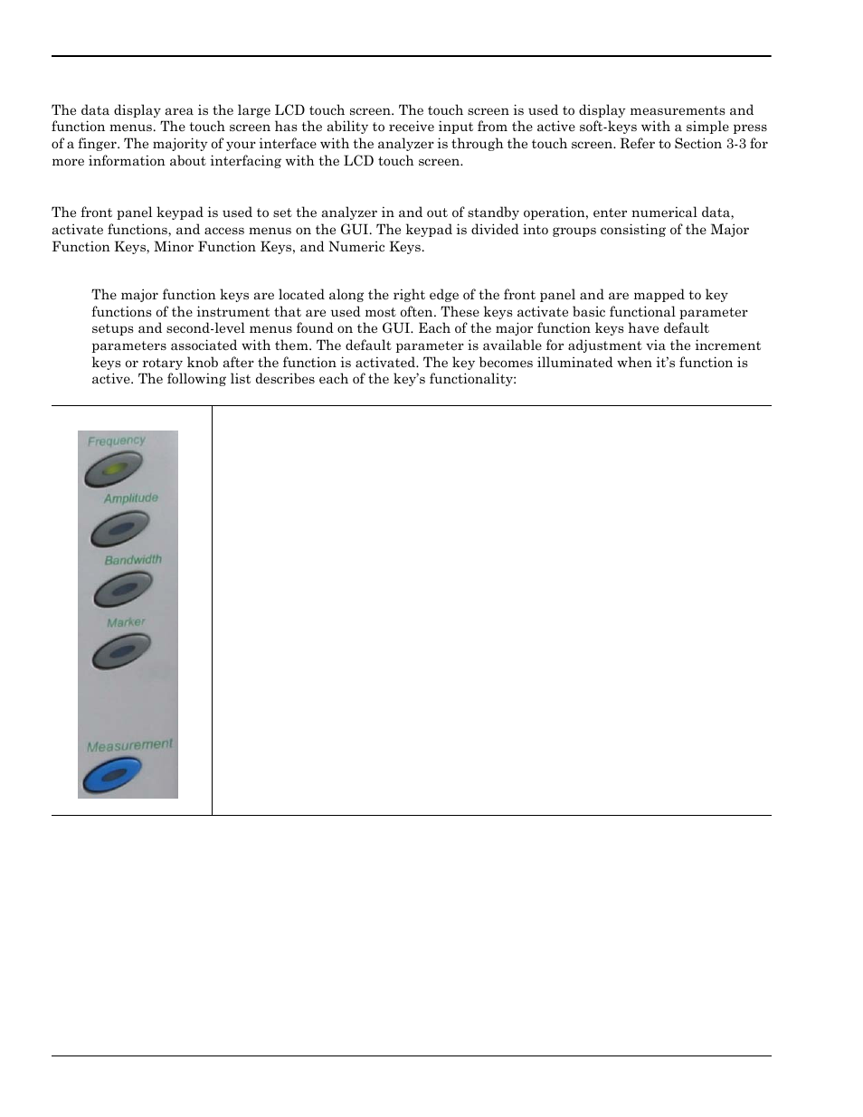 Data display, Front panel keys, Data display -6 | Front panel keys -6, Major function keys -6 | Anritsu Series MS278XB User Manual | Page 58 / 276