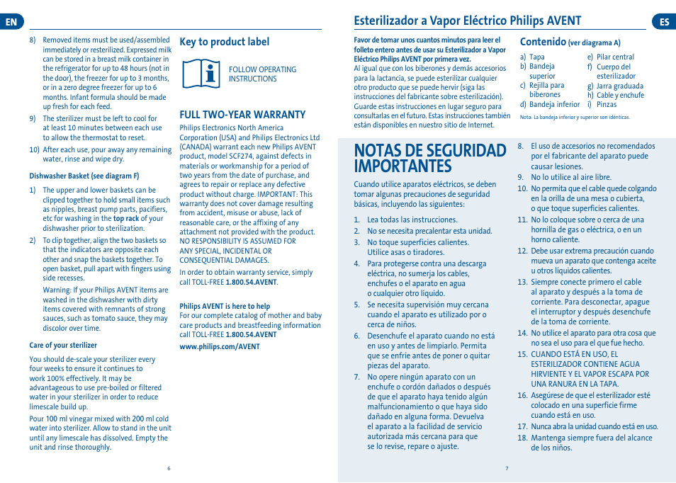 Philips SCF274-30 User Manual | Page 5 / 9