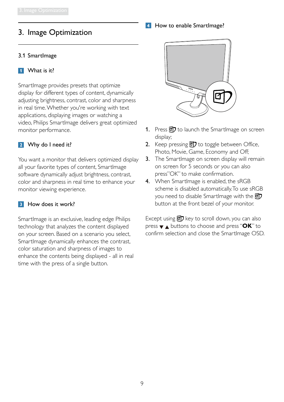 Image optimization | Philips 235PQ2EB-27 User Manual | Page 11 / 51