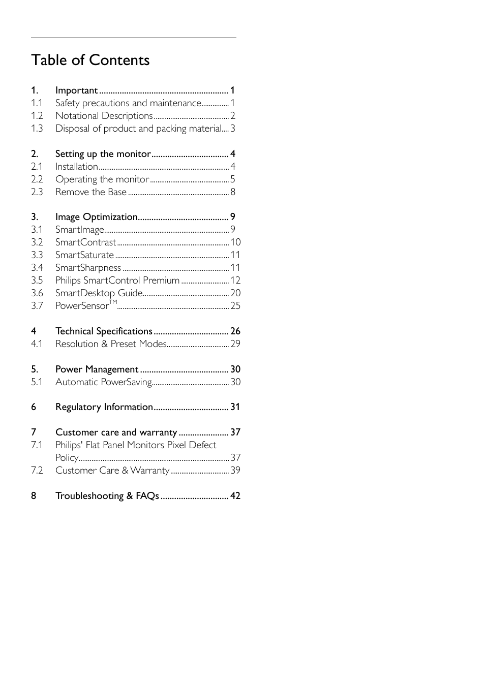 Philips 235PQ2EB-27 User Manual | Page 2 / 51