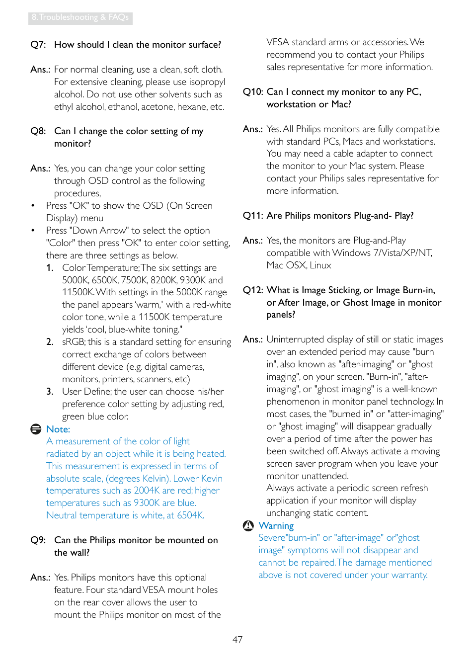 Philips 235PQ2EB-27 User Manual | Page 49 / 51