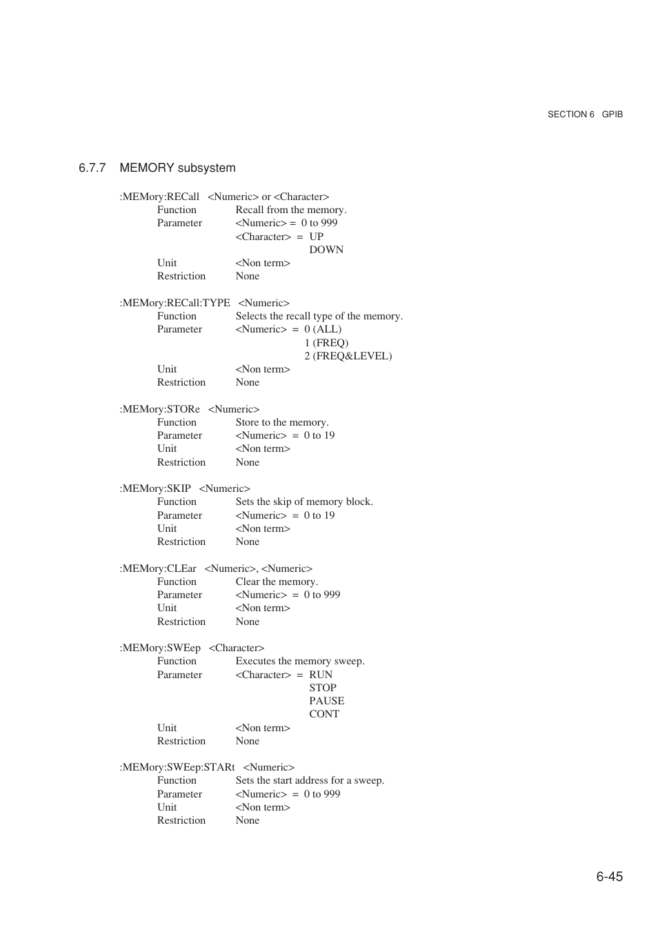 7 memory subsystem | Anritsu MG3641A User Manual | Page 151 / 212