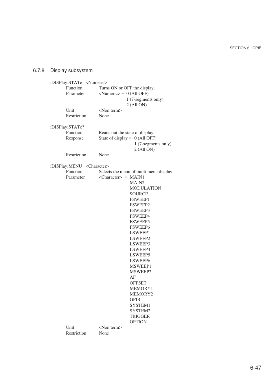 8 display subsystem | Anritsu MG3641A User Manual | Page 153 / 212