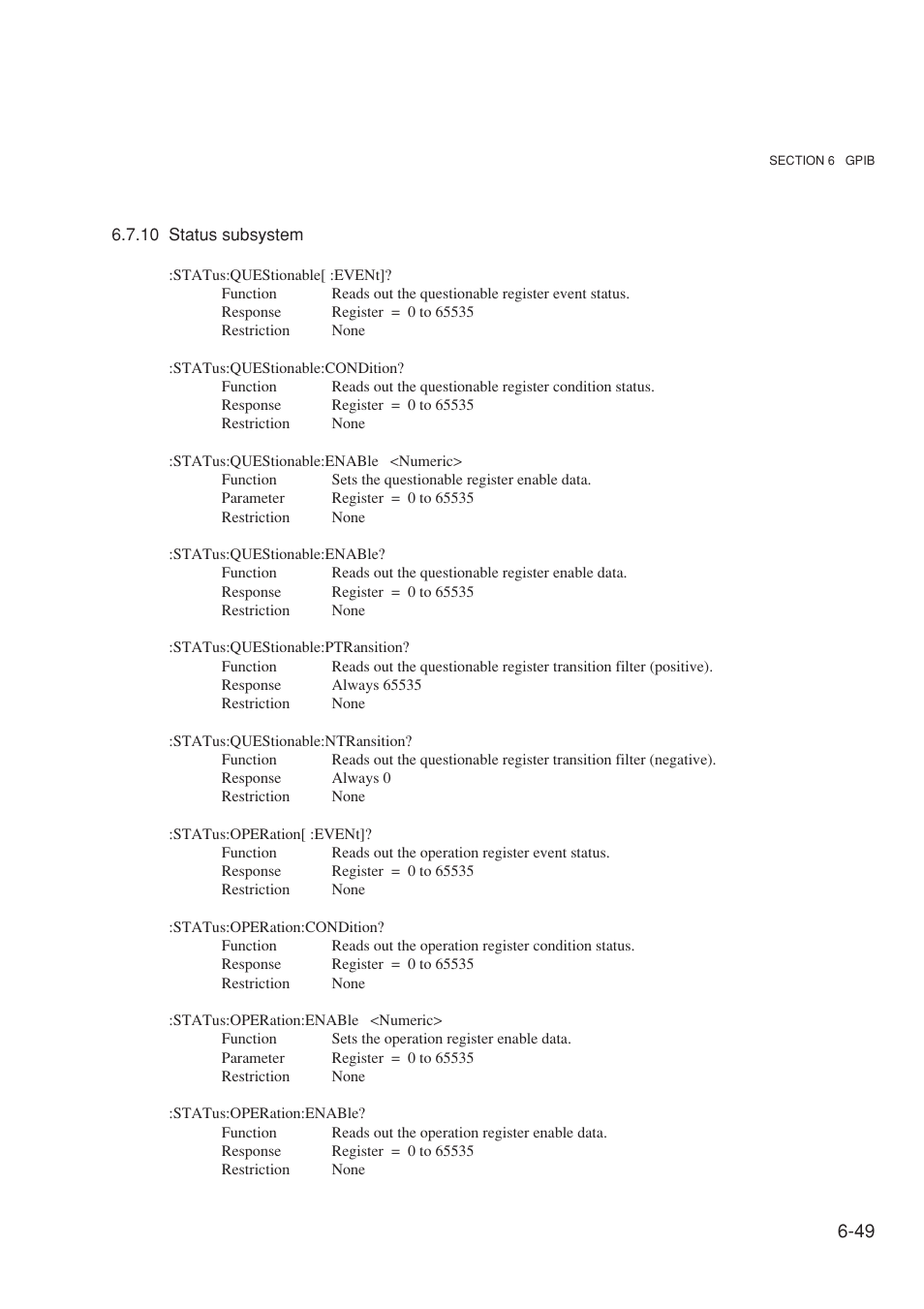 10 status subsystem | Anritsu MG3641A User Manual | Page 155 / 212