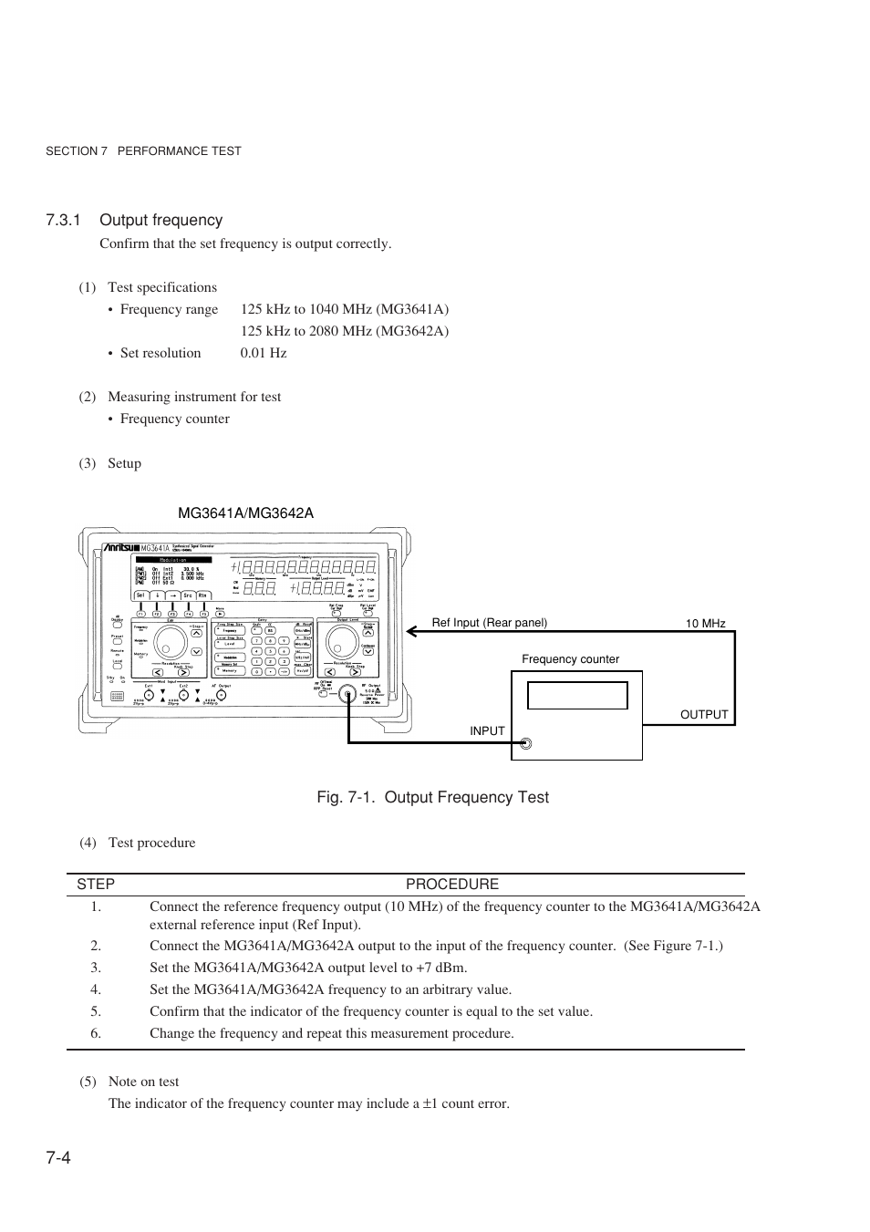 1 output frequency | Anritsu MG3641A User Manual | Page 172 / 212