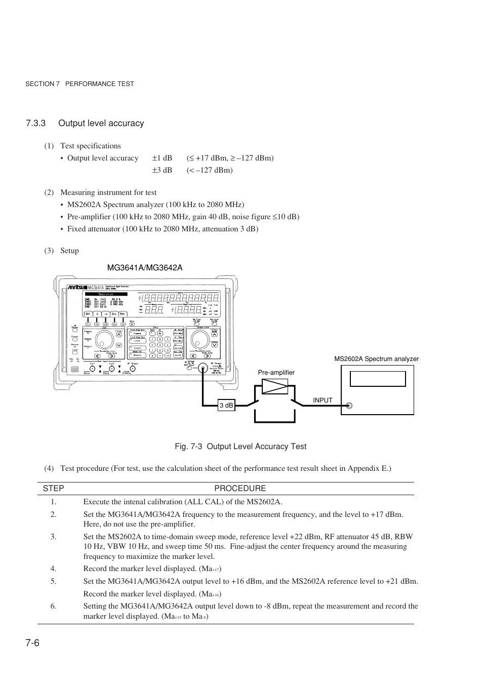 3 output level accuracy | Anritsu MG3641A User Manual | Page 174 / 212