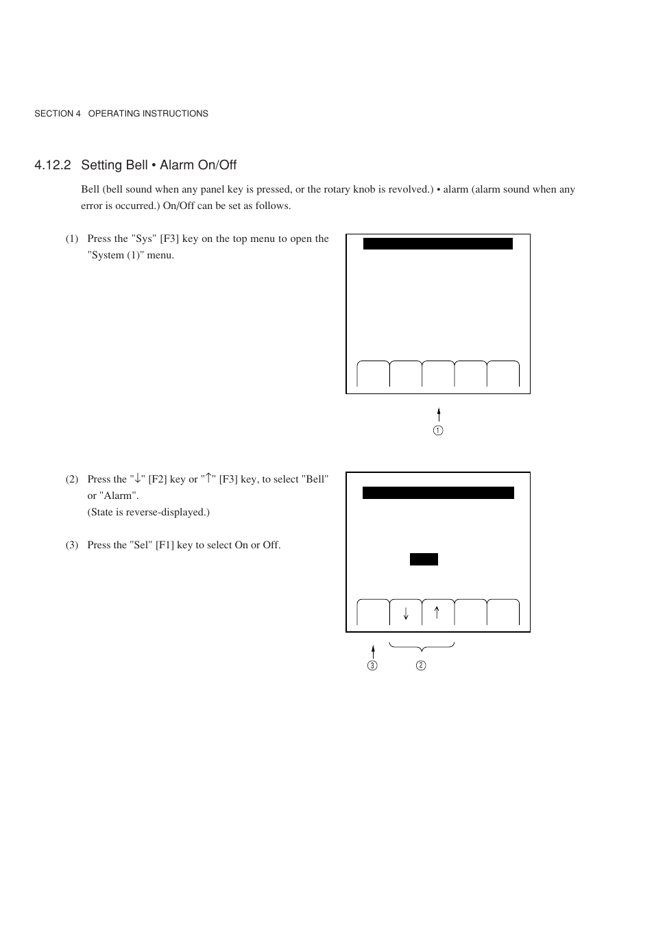 2 setting bell • alarm on/off | Anritsu MG3641A User Manual | Page 86 / 212