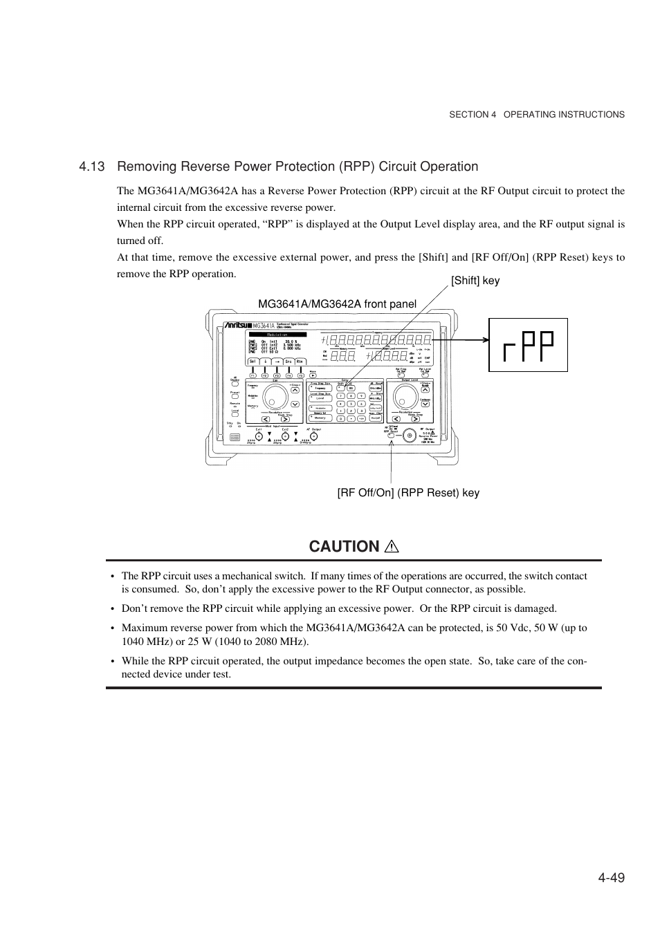 Caution | Anritsu MG3641A User Manual | Page 89 / 212