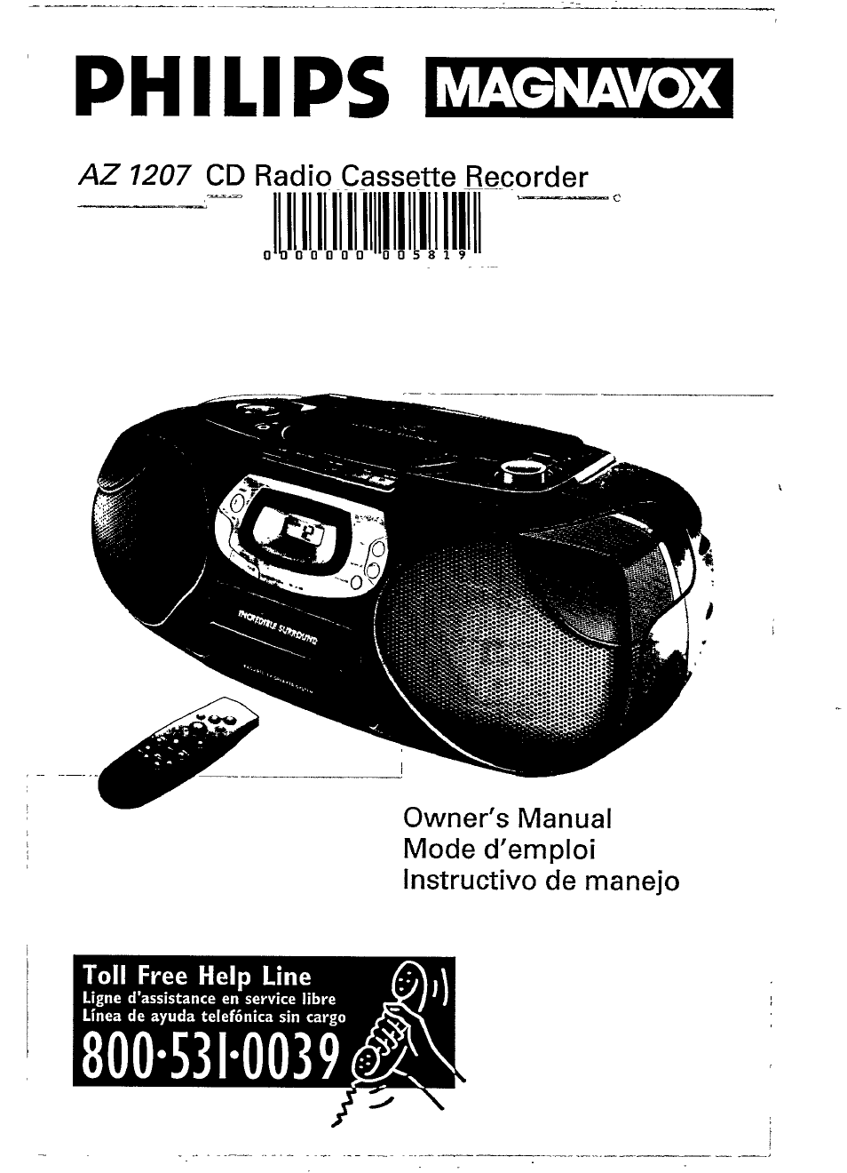 Philips AZ1207-17 User Manual | 20 pages
