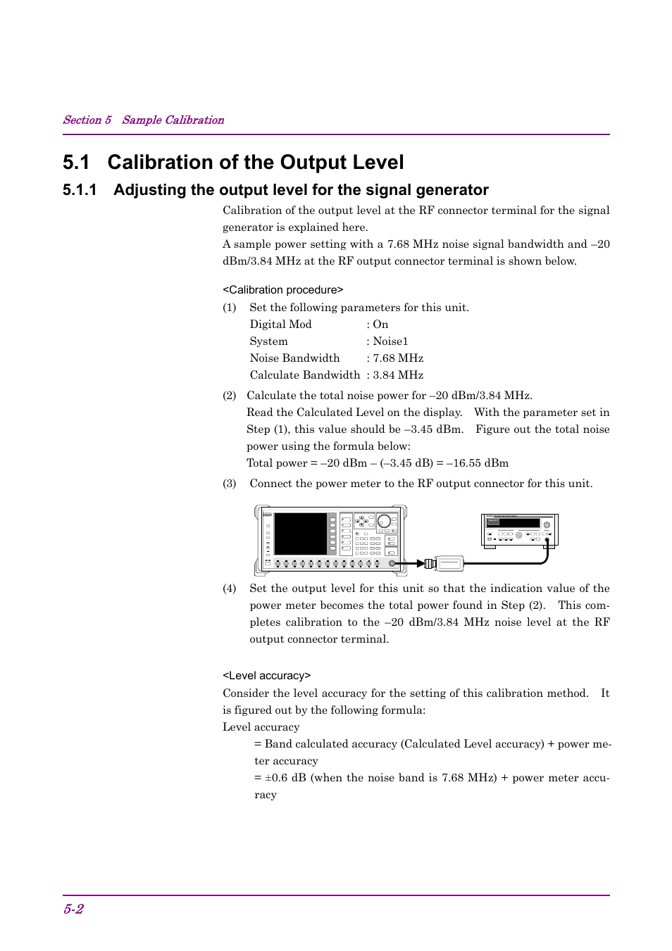1 calibration of the output level | Anritsu AWGN MU368060A User Manual | Page 28 / 82