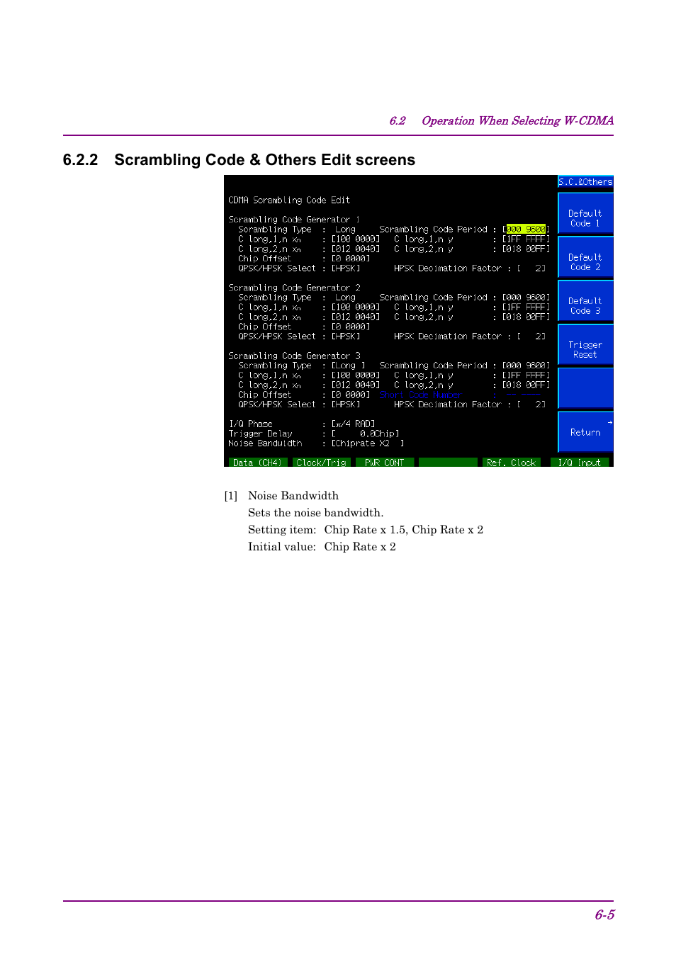 2 scrambling code & others edit screens | Anritsu AWGN MU368060A User Manual | Page 37 / 82