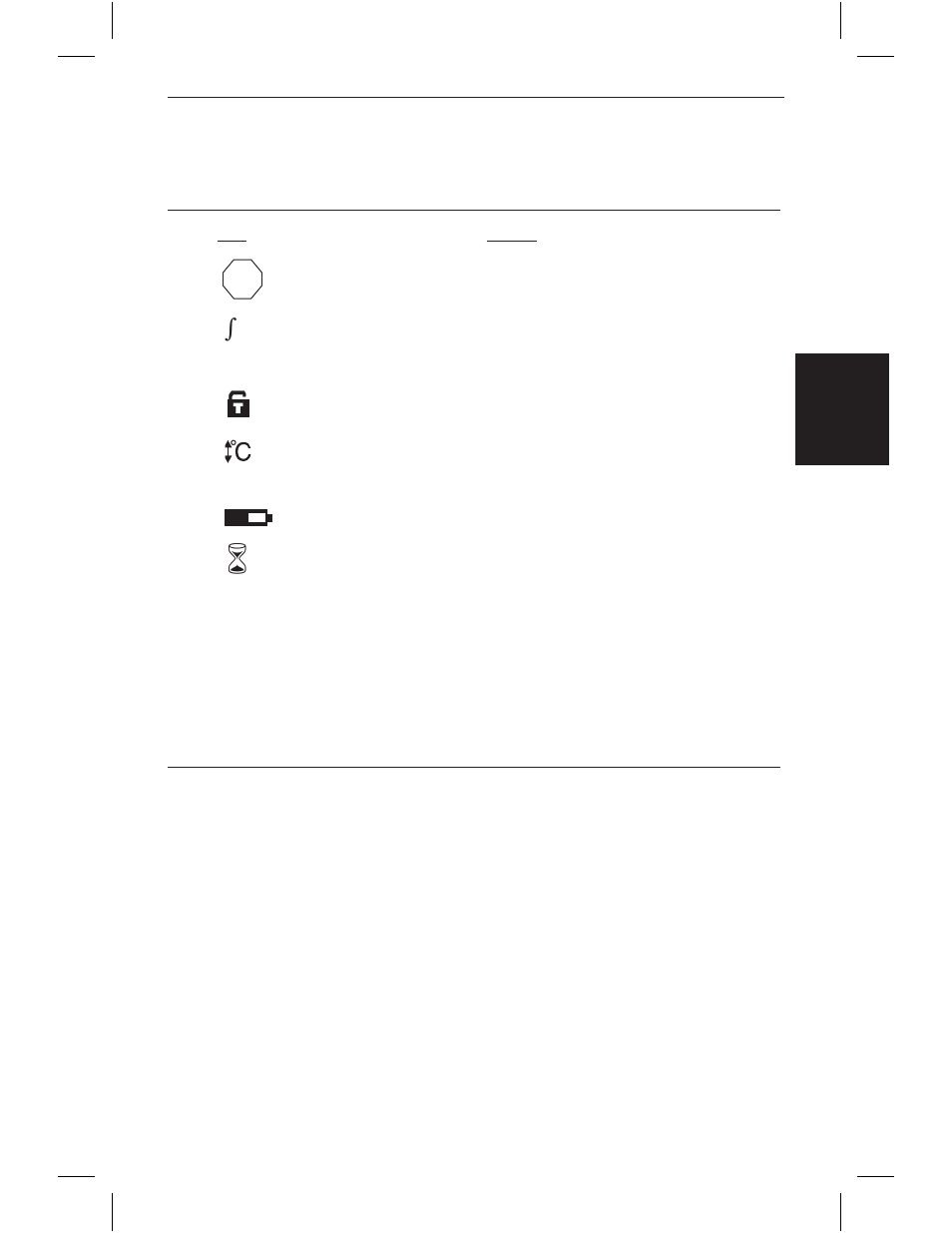 Symbols, Self test, Error codes | Anritsu S331C User Manual | Page 34 / 95