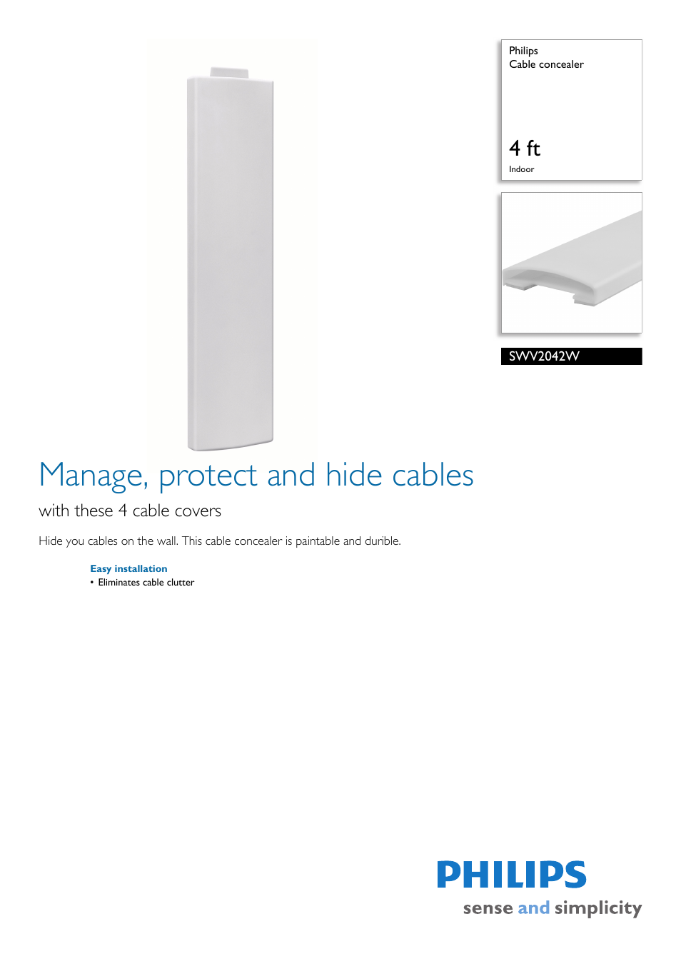 Philips SWV2042W-27 User Manual | 2 pages