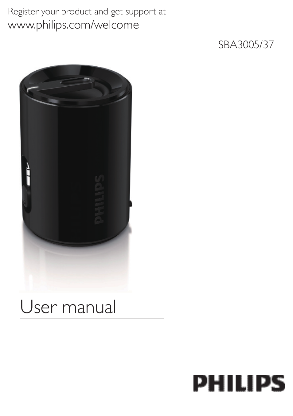 Philips SoundShooter Portable speaker SBA3005 Universal 3.5mm User Manual | 14 pages