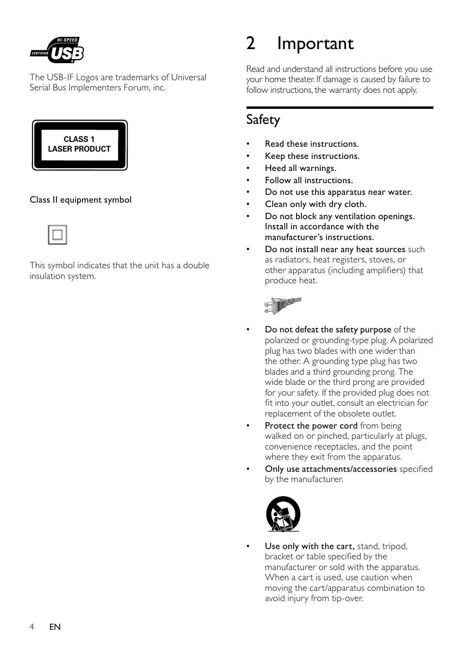 2 important | Philips HTS5580W-F7 User Manual | Page 6 / 34