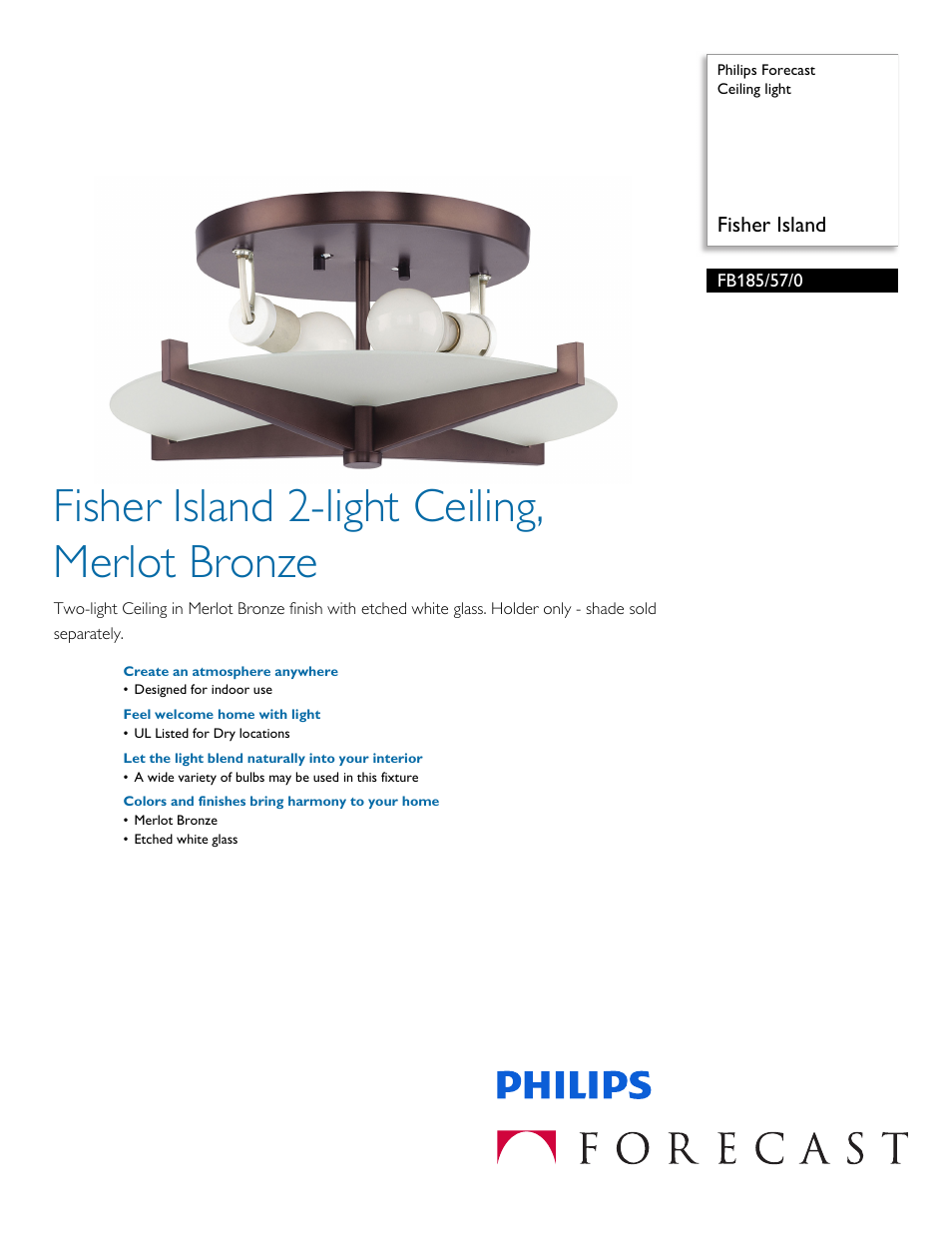 Philips FB185570 User Manual | 2 pages