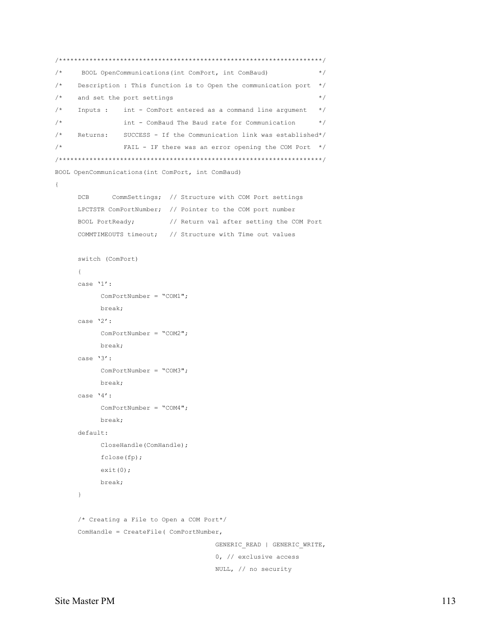 Site master pm 113 | Anritsu Site Master S331D User Manual | Page 119 / 132
